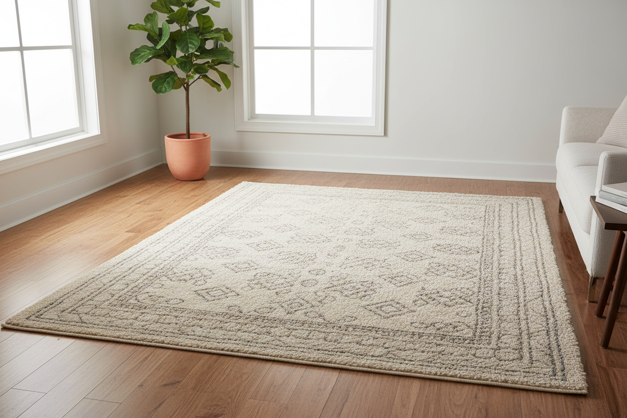 Cozy Haven Area Rug

Description: Wrap your home in comfort with the Cozy Haven Area Rug. Plush underfoot and crafted with high-quality fibers, it’s perfect for living rooms, bedrooms, or nurseries. Its subtle patterns and neutral colors make it a versatile addition to any décor. (make it real photo)