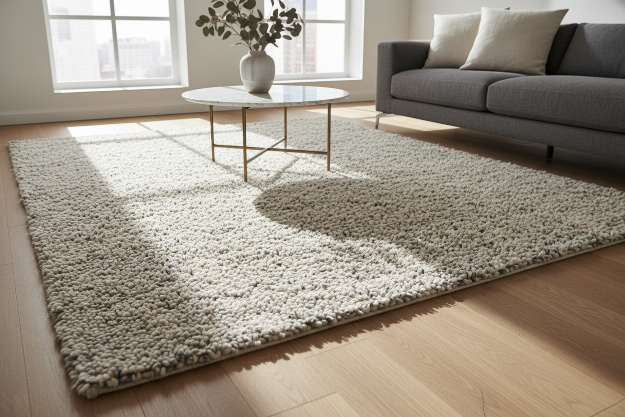 Plush Wool Serenity Rug

Description: Experience luxury with the Plush Wool Serenity Rug. Made from premium wool fibers, it offers softness, warmth, and longevity. Ideal for bedrooms and living areas, it adds elegance, comfort, and a touch of sophistication to your home. (make it real photo)